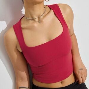 Garage Red Cropped Tank Top